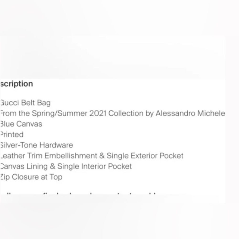 AUTHENTIC! *Gucci* Blue Monogram Belt Camera Bag Clutch - Picture 7 of 7